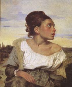 Eugene Delacroix Orphan Girl at the Cemetery (mk05) Norge oil painting art